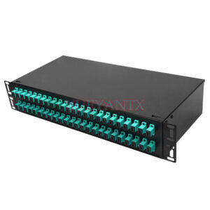 Núcleo de fibra óptica Caja Terminal 48 mm OM3 Adaptador Pigtail SC 48 puertos panel de interconexión